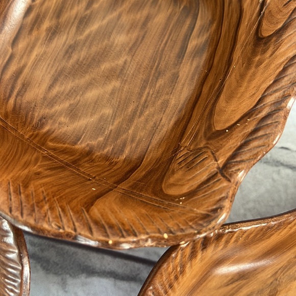 Vintage CAL. STYLE POTTERY CERAMIC DIP Bowl leaf 5 piece set - Picture 4 of 9